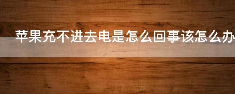 苹果充不进去电是怎么回事该怎么办 苹果充不进去电是怎么回事该怎么办8p