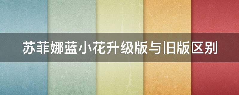 苏菲娜蓝小花升级版与旧版区别（苏菲娜蓝小花升级版与旧版区别在哪）