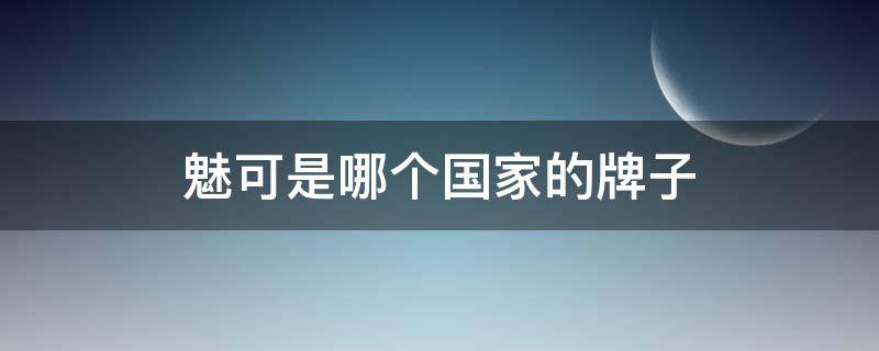 魅可是哪个国家的牌子（为什么手机的电一直充不上去?）