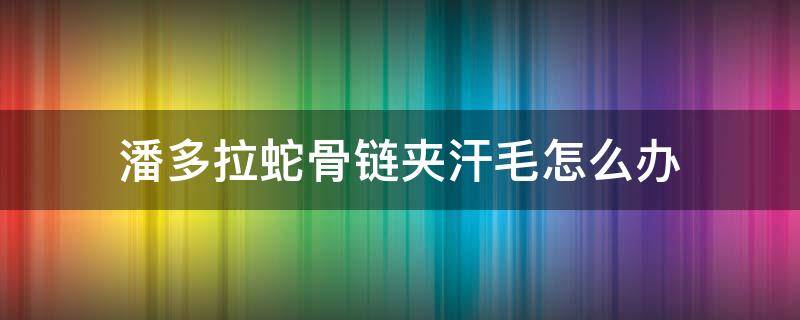 潘多拉蛇骨链夹汗毛怎么办 潘多拉手链夹毛怎么办