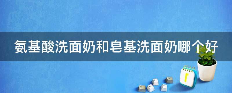 氨基酸洗面奶和皂基洗面奶哪个好 氨基酸洗面奶和皂基洗面奶哪个好一点