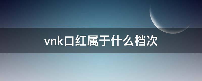vnk口红属于什么档次 vnk口红什么色号好看