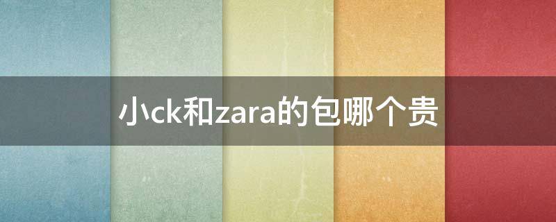小ck和zara的包哪个贵 zara的流浪包好还是小ck