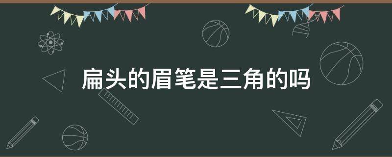 扁头的眉笔是三角的吗 眉笔三角头扁头哪个好