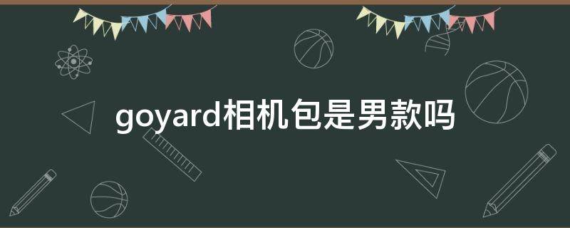 goyard相机包是男款吗（goyard相机包尺寸）