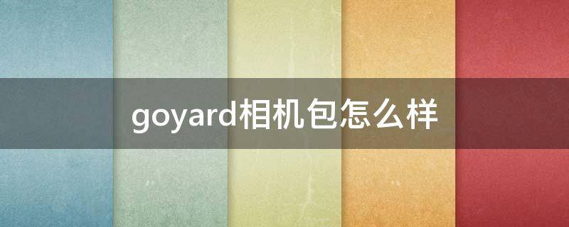 goyard相机包怎么样（goyard包真假对比）