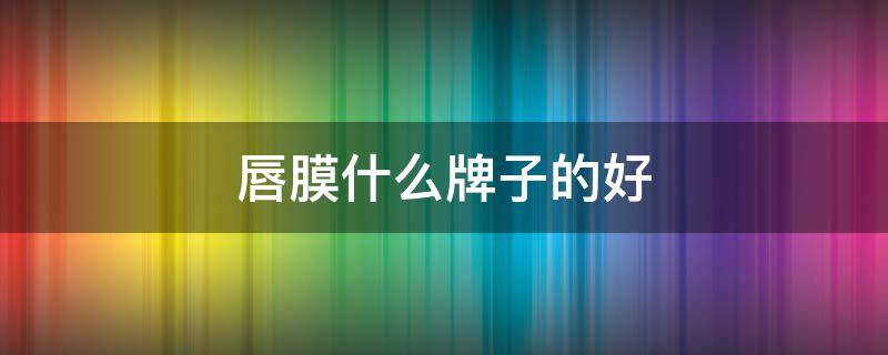 唇膜什么牌子的好（唇膜什么牌子的好用）