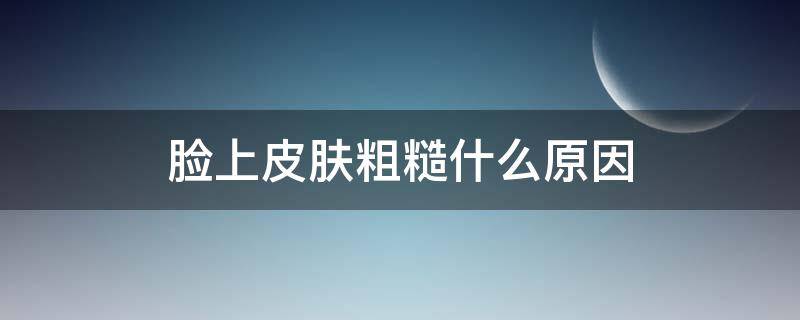 脸上皮肤粗糙什么原因 脸上的皮肤变粗糙了是什么原因