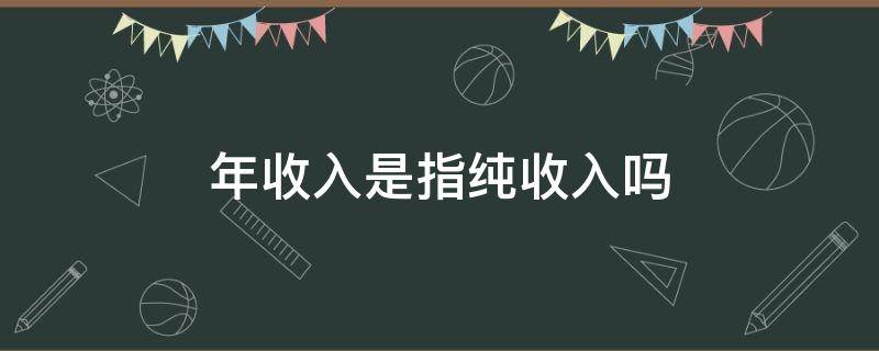 年收入是指纯收入吗（年收入是纯收入还是净收入）