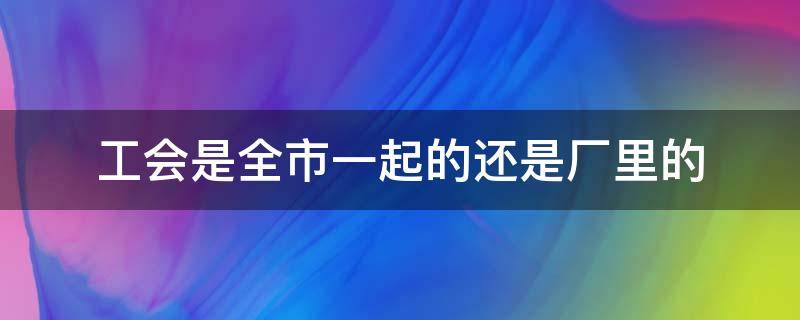 工会是全市一起的还是厂里的 工会和总工会是不是一个单位