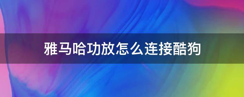 雅马哈功放怎么连接酷狗（雅马哈功放怎么连接酷狗音箱）