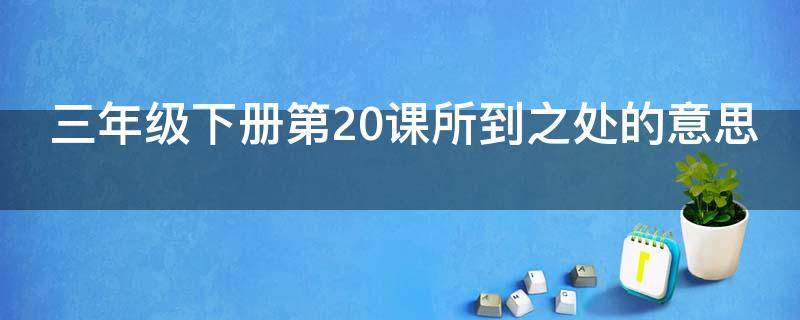 三年级下册第20课所到之处的意思 三年级下册第十课的意思