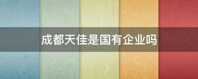 成都天佳是国有企业吗（成都天奥集团有限公司是国企吗）