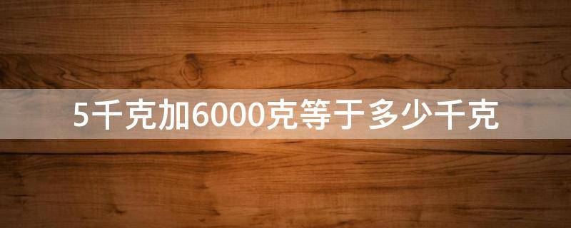 5千克加6000克等于多少千克（5千克加7000克等于多少千克）