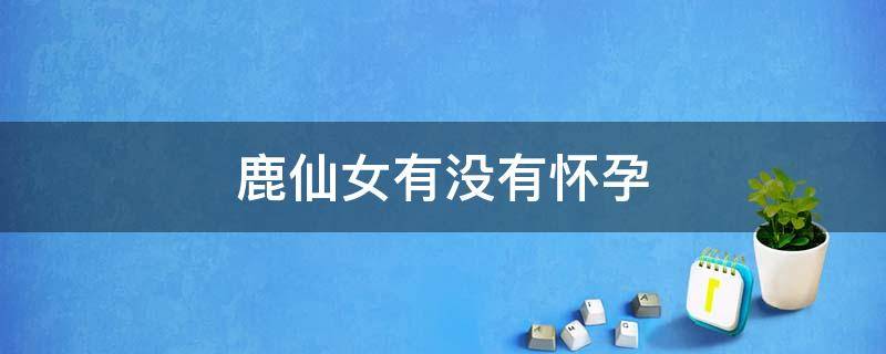 鹿仙女有没有怀孕（鹿仙女有没有怀孕的可能）