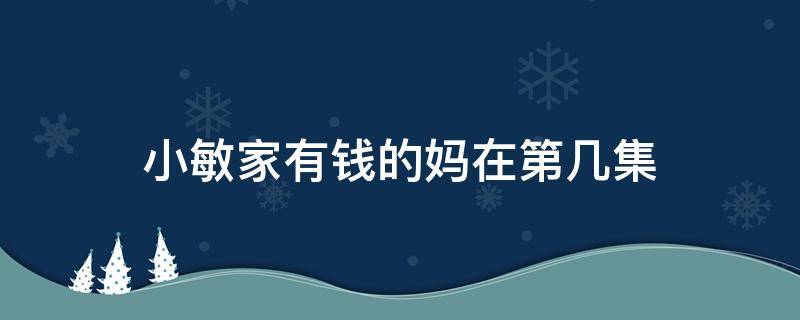 小敏家有钱的妈在第几集（小敏家是什么电视剧）