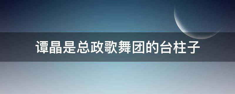 谭晶是总政歌舞团的台柱子 谭晶是总政歌舞团的吗
