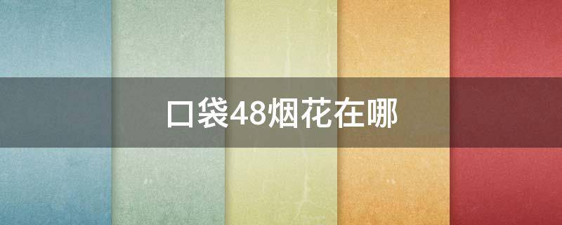 口袋48烟花在哪