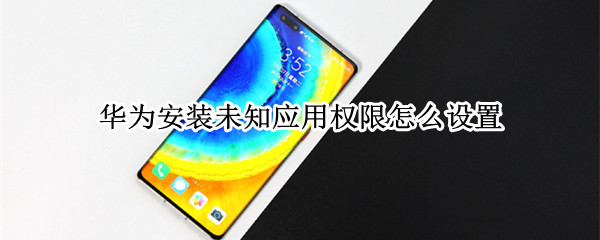 华为安装未知应用权限怎么设置（华为安装未知应用权限怎么设置p30）