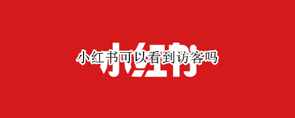 小红书可以看到访客吗 小红书可以看到访客吗知乎