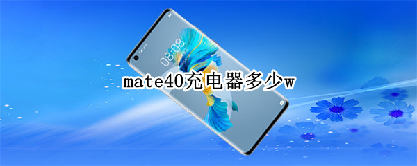 mate40充电器多少w mate40充电器多少安