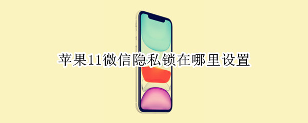 苹果11微信隐私锁在哪里设置（苹果11锁微信在哪里设置密码）