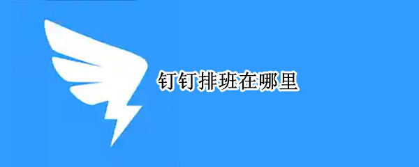 钉钉排班在哪里（钉钉排班在哪里看）
