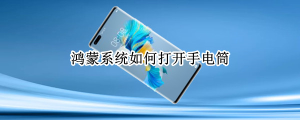 鸿蒙系统如何打开手电筒（鸿蒙系统如何打开手电筒设置）