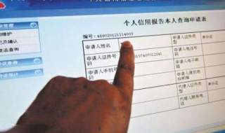 个人信用记录查询 个人信用报告查询