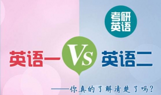 英语一和英语二的区别 考研英语一和英语二的区别