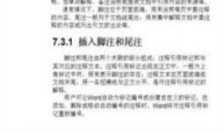 脚注和尾注的区别 论文脚注和尾注的区别