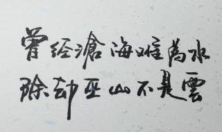 曾经沧海难为水是什么意思 曾经沧海难为水是什么意思解释一下?