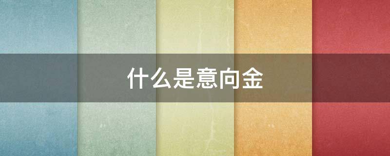 什么是意向金 什么是意向金jk