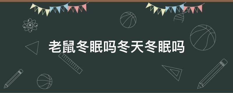 老鼠冬眠吗冬天冬眠吗（老鼠在冬天会冬眠吗）