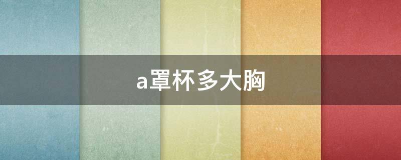 a罩杯多大胸（罩杯多大胸围）