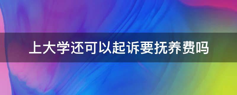 上大学还可以起诉要抚养费吗（读大学还要给抚养费吗）