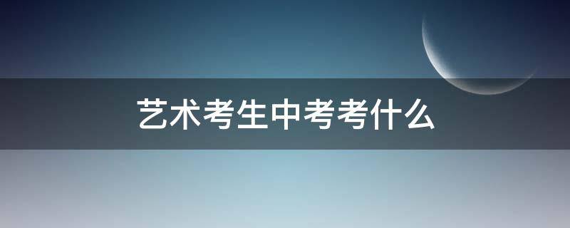 艺术考生中考考什么（中考美术艺考生考什么）