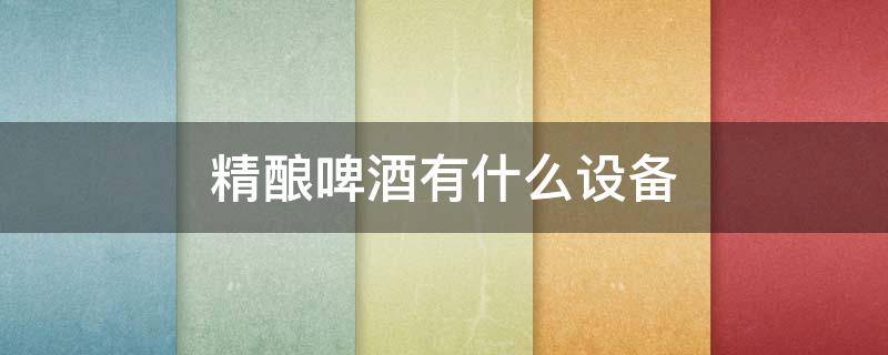 精酿啤酒有什么设备（精酿啤酒有什么设备只找大帝科技低价）