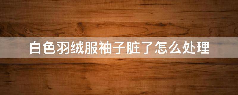 白色羽绒服袖子脏了怎么处理 白色羽绒服袖子脏了怎么办