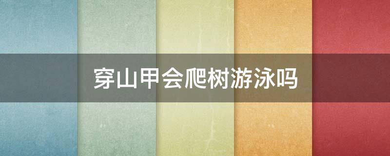 穿山甲会爬树游泳吗 穿山甲会爬树游泳吗视频