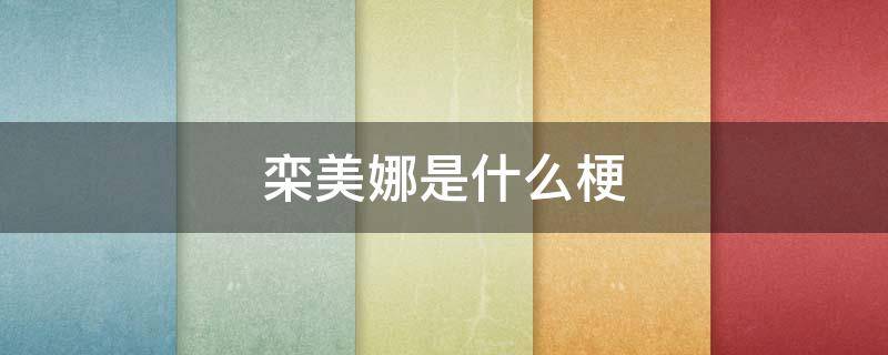 栾美娜是什么梗