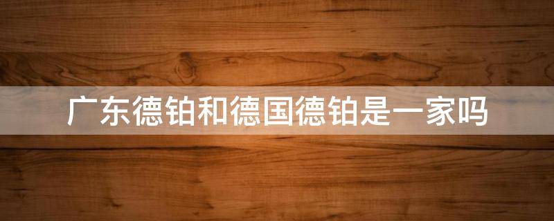 广东德铂和德国德铂是一家吗（fruit词组）