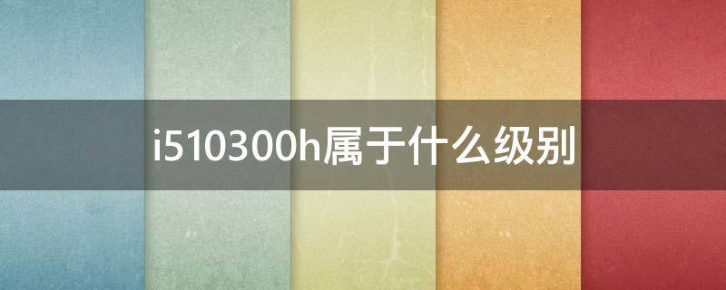 i510300h属于什么级别（i510300h属于什么级别 i511400h）