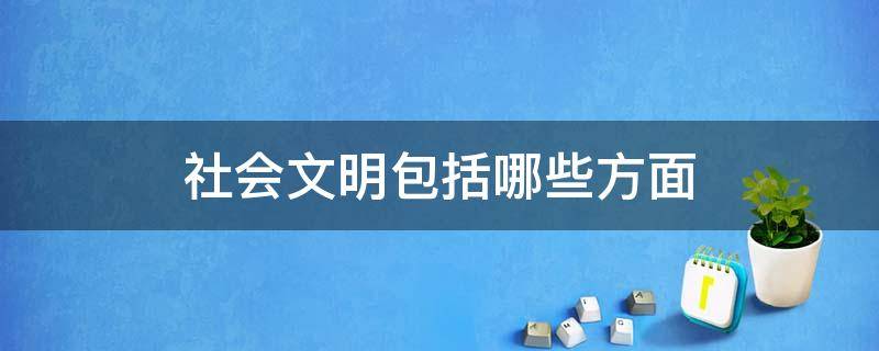 社会文明包括哪些方面（文明社会的分类包括）