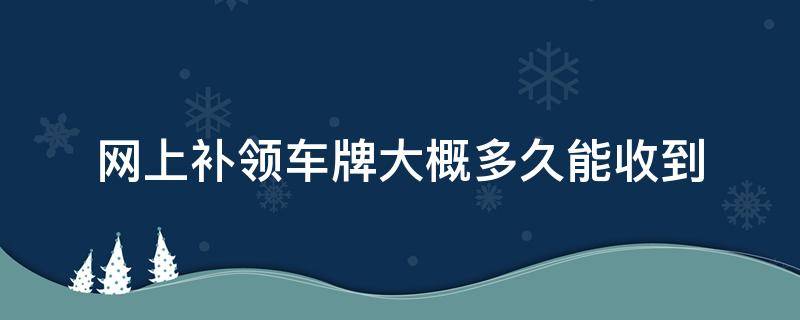 网上补领车牌大概多久能收到 网上补领机动车号牌多久