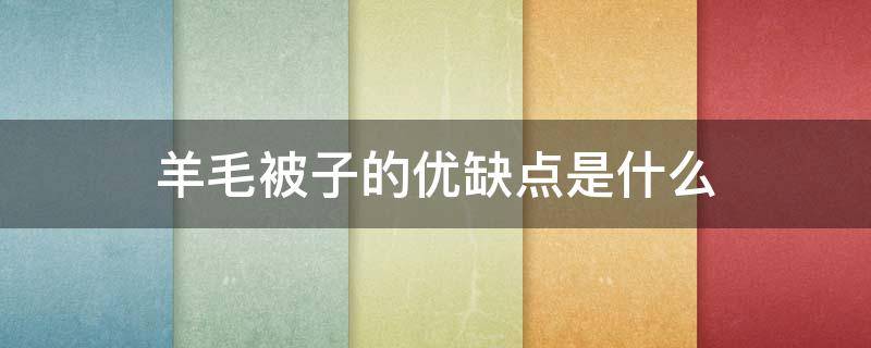 羊毛被子的优缺点是什么（羊毛被子的优缺点是什么呢）