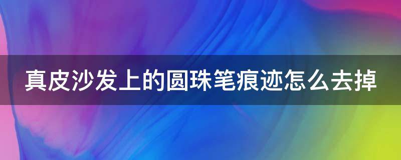 真皮沙发上的圆珠笔痕迹怎么去掉 真皮沙发上的圆珠笔痕迹怎么去掉啊