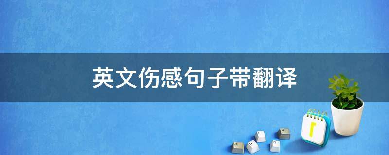 英文伤感句子带翻译 伤感句子的英文翻译