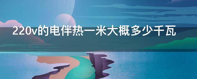 220v的电伴热一米大概多少千瓦（220v伴热带一米多少电流）