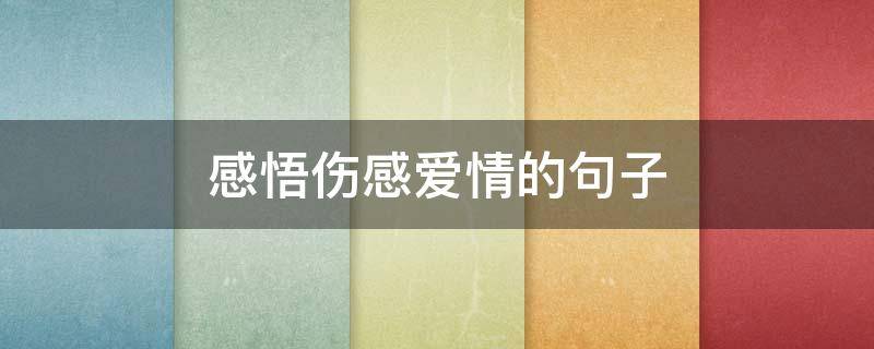 感悟伤感爱情的句子（感悟伤感爱情的句子短句）